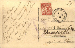 1941  CAD De CONSTANTINE  Taxée  30c  Envoyée à THIERSVILLE  ORAN - Storia Postale