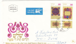 Israël - Lettre De 1971 - Oblit Jerusalem - Exp Vers Zürich - - Briefe U. Dokumente