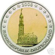 Duitsland 2008  2 Euro Commemo  D  Atelier D  Hamburg  UNC Uit De Rol  UNC Du Rouleaux - Germany