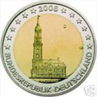 Duitsland 2008  2 Euro Commemo  F  Atelier F  Hamburg  UNC Uit De Rol  UNC Du Rouleaux - Germany