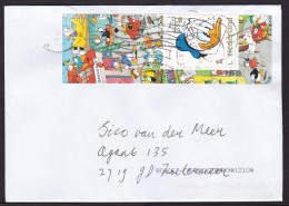 Netherlands: Cover, 2024, 1 Stamp, Part Of Mini Sheet, Donald Duck, Disney Cartoon (traces Of Use) - Covers & Documents