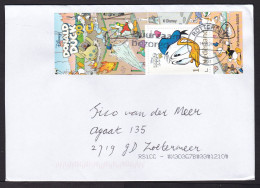 Netherlands: Cover, 2024, 1 Stamp, Part Of Mini Sheet, Donald Duck, Disney Cartoon (traces Of Use) - Lettres & Documents