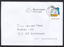 Netherlands: Cover, 2024, 1 Stamp, Donald Duck, Disney Cartoon, Face Expression (traces Of Use) - Lettres & Documents