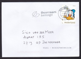 Netherlands: Cover, 2024, 1 Stamp, Donald Duck, Disney Cartoon, Face Expression, Angry (traces Of Use) - Lettres & Documents