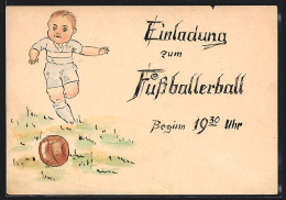 Künstler-AK Bad Berka, Einladung Zum Fussbalerball Im Gasthof Deutscher Kaiser 1946  - Bad Berka