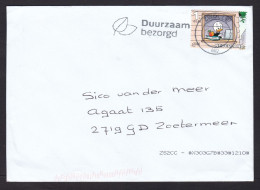 Netherlands: Cover, 2024, 1 Stamp, Nephew Donald Duck, Disney Cartoon, Laptop Computer, Apple (traces Of Use) - Lettres & Documents