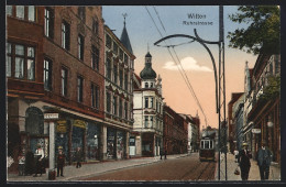 AK Witten, Ruhrstrasse Mit Geschäften Und Strassenbahn  - Witten
