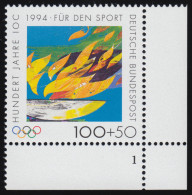 1719 Olympische Flamme 100+50 Pf ** FN1 - Unused Stamps