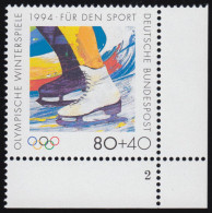1717 Eiskunstlauf 80+40 Pf ** FN2 - Unused Stamps