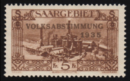 Saargebiet 193 Volksabstimmung 5 Fr. ** Postfrisch - Neufs