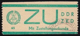 1 Dienst-E Zustellungsurkunde, Gezähnt 9½, O Gestempelt - Gebraucht