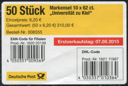 FB 48 Universität Kiel, BANDEROLE Mit DHL-Code Für 50 Markensets - 2011-2020