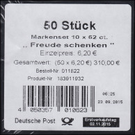 FB 50 Weihnachten - Freude Schenken 2015, BANDEROLE Für 50 Markensets - 2011-2020