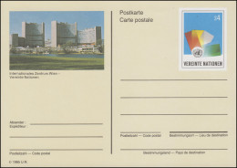 UNO Wien Postkarte P 3 UNO-Emblem 4 Schilling 1985, Ungebraucht ** - Other & Unclassified