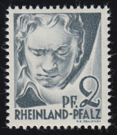 Rheinland-Pfalz 1 Freimarke 2 Pf. ** - Renania-Palatinado