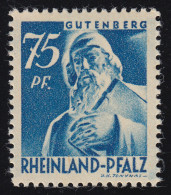 Rheinland-Pfalz 13 Freimarke 75 Pf. ** - Renania-Palatinado