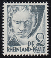 Rheinland-Pfalz 1yv II Freimarke 2 Pf. ** - Renania-Palatinado