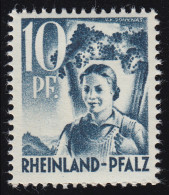 Rheinland-Pfalz 3yv II Freimarke 10 Pf. ** - Rheinland-Pfalz