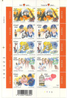 3150/55 CU--EEN HART VOOR-COUP DE COEUR POUR-VERKEERD VERSNEDEN VEL MET DRUKDATUM LINKERZIJDE - 1953-2006 Modern [B]