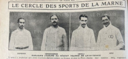 1910 TENNIS - LE CERCLE DES SPORTS DE LA MARNE - LA VARENNE SAINT HILAIRE  - Revue Sportive  " LE PLEIN AIR " - 1900 - 1949