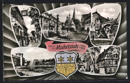 AK Michelstadt /Odenwald, Rathaus Und Marktbrunnen, Schloss Fürstenau, Keilereihof, Stadtgarten  - Odenwald