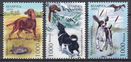 Bielorusia - Correo 2010 Yvert 719/21 ** Mnh Fauna - Perros - Belarus