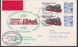 Radebeul - Radeberg Sonderbeförderung Eil-Karte Mit 30 Pfg. Schmalspurbahn (2864) Portorichtig, Mit Nebenfeld - Covers & Documents