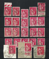 FRANCE 1932-39: Lot De B Oblitérations CAD Hexagonales Sur Type "Paix" - 1900-27 Merson