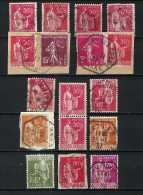 FRANCE 1932-39: Lot De B Oblitérations CAD Hexagonales Sur Type "Paix" - 1932-39 Peace