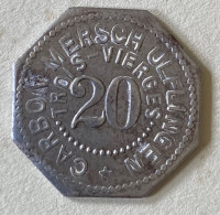 Luxembourg .Ulflingen , Trois Vierges Carbon Mersch . 20 Kleingeldersatzmarke  Jeton -Token- Bon ( +- 22  Mm ) - Profesionales / De Sociedad