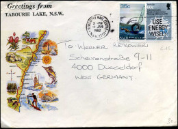 Cover To Düsseldorf, Germany -- "greetings From Tabourie Lake, N.S.W." - Storia Postale