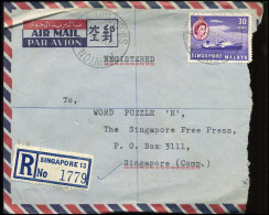 Registered Cover - Singapore (1959-...)