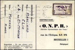 Post Card  -- "O.N.P.R., Bruxelles" - Marokko (1956-...)