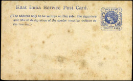 East Indian Service Post Card - Unused - Postales