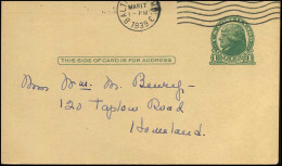 Postal Stationary - From Baltimore, Maryland - 1921-40