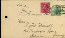 Postal Stationary - From New York, N.Y. To Bremen, Germany - 1921-40