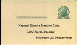 Postal Stationary - "National Electric Products Corp., Pittsburgh, Pennsylvania" - 1941-60