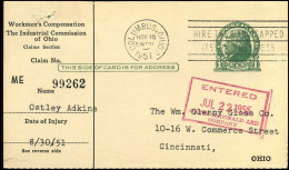 Postal Stationary - From Columbus,Ohio - 1941-60