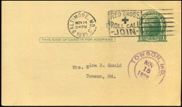 Postal Stationary - From Baltimore, Maryland - 1921-40
