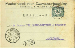 Briefkaart - "Maatschappij Voor Zwavelzuurbereiding, Amsterdam" - Cartas & Documentos