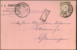 Briefkaart - "J.L. Robertus, Winschoten" - Lettres & Documents