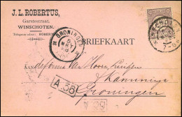 Briefkaart - "J.L. Robertus, Winschoten" - Cartas & Documentos