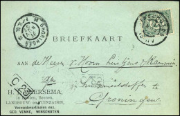 Briefkaart - "H.J. Veersema In Erwten, Boonen, Landbouw- En Tuinzaden, Winschoten" - Cartas & Documentos