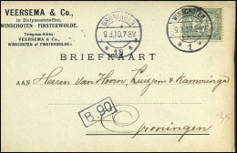 Briefkaart - "Veersema & Co, In Hulpmeststoffen, Winschoten-Finsterwolde" - Covers & Documents