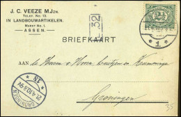 Briefkaart - "J.C. Veeze M.Jzn, Assen" - Lettres & Documents