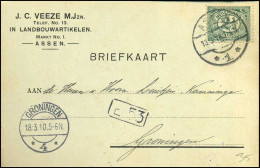 Briefkaart - "J.C. Veeze M.Jzn, Assen" - Lettres & Documents