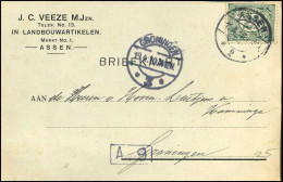 Briefkaart - "J.C. Veeze M.Jzn, In Landbouwartikelen, Assen" - Covers & Documents