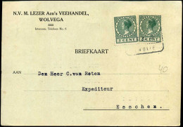 Briefkaart - " N.V. M. Lezer Azn's Veehandel, Wolvega" - Lettres & Documents