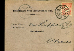 Bestelkaart Voor Boekwerken Enz. - "A.J. Van Huffel, Utrecht" - Cartas & Documentos