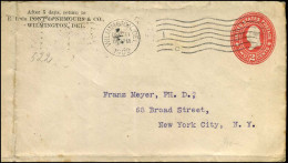 Cover From Wilminton, Delaware To New York City - Lettres & Documents